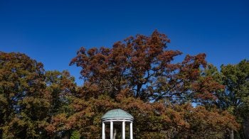 Old Well on a sunny day on the campus of UNC-Chapel Hill.