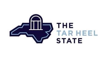 Graphic design of the Old Well logo placed above the state of North Carolina next to text reading: 