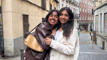 Ameek Chaddha and Aditi Yerra pose for a photo.