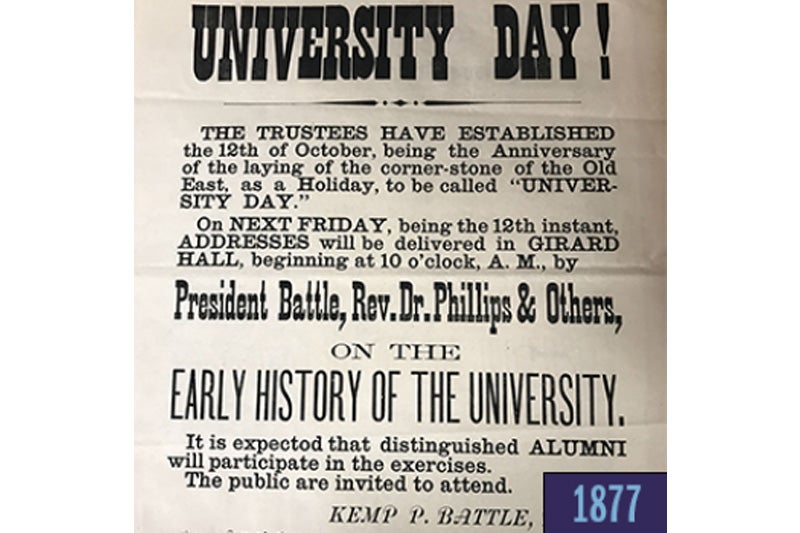 A poster from 1879 that is headlined 