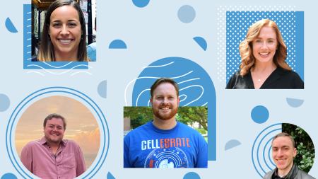 Five headshots of the TA Award recipients.